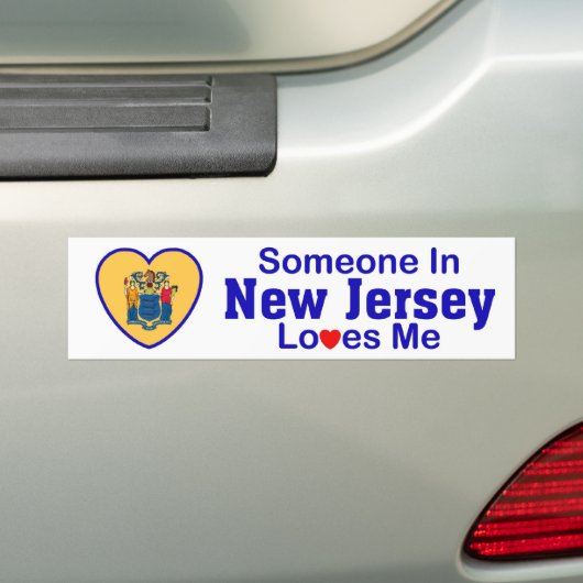Iemand in New Jersey houdt van mij Bumpersticker (Op auto)