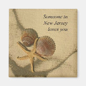 Iemand in New Jersey houdt van You-Beach schelpen Magneet (Voorkant)