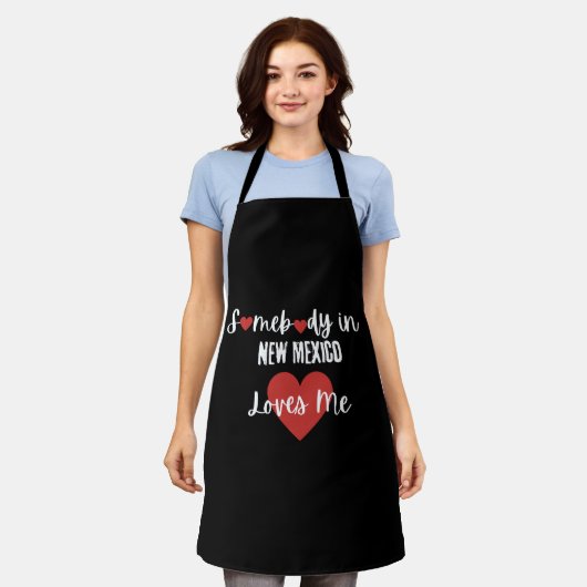 Iemand in New Mexico houdt van me Schort (Gedragen)