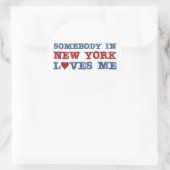 Iemand in New York houdt van me Ronde Sticker (Tas)