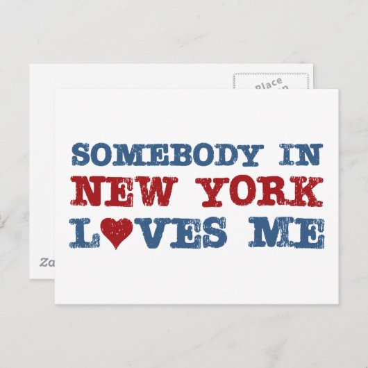 Iemand in New York houdt van mij Briefkaart (Voorkant / Achterkant)