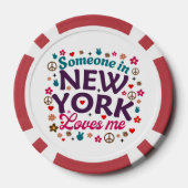 Iemand in New York houdt van mij Retro Funny Desig Poker Chips (Achterkant)