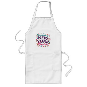 Iemand in New York houdt van mij Retro grappig ont Lang Schort