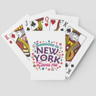 Iemand in New York houdt van mij Retro grappig ont Pokerkaarten