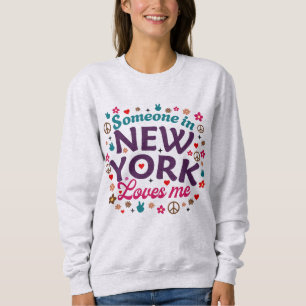 Iemand in New York houdt van mij Retro grappig ont Trui