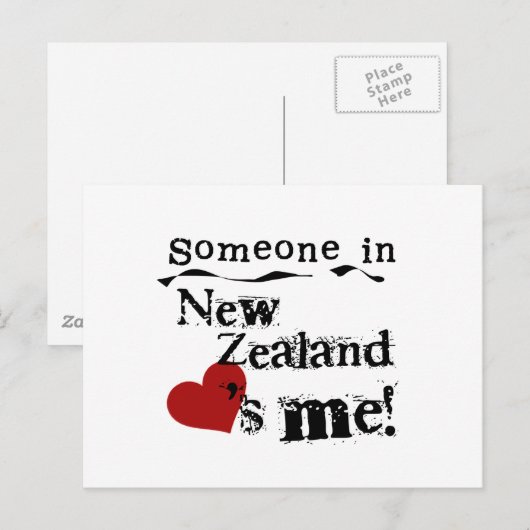 Iemand in Nieuw Zeeland houdt van me Briefkaart (Voorkant / Achterkant)
