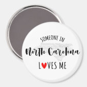 Iemand in North Carolina houdt van me Magnet (Voorkant / Achterkant)