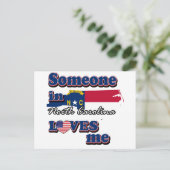 Iemand in North Carolina houdt van mij Briefkaart (Staand voorkant)