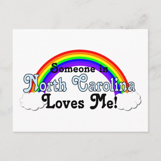 Iemand in North Carolina houdt van mij Briefkaart (Voorkant)