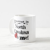 Iemand in North Carolina houdt van mij Koffiemok (Voorkant links)