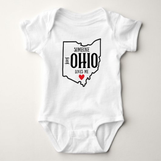 Iemand in Ohio houdt van me Baby Bodysuit (Voorkant)