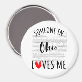 Iemand in Ohio houdt van me Magnet (Voorkant / Achterkant)