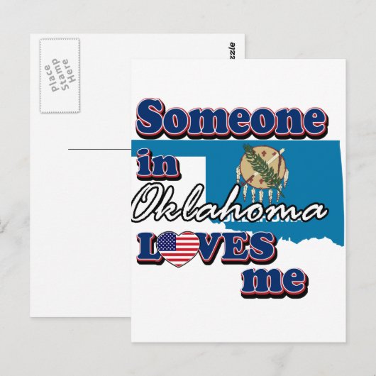 Iemand in Oklahoma houdt van me Briefkaart (Voorkant / Achterkant)