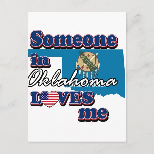 Iemand in Oklahoma houdt van me Briefkaart (Voorkant)