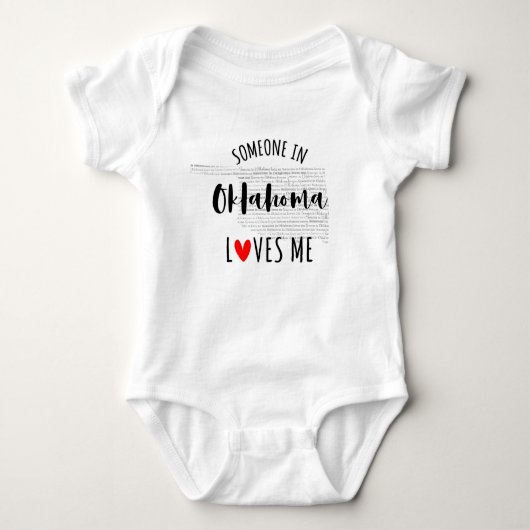 Iemand in Oklahoma houdt van me in een Baby-pak Romper (Voorkant)