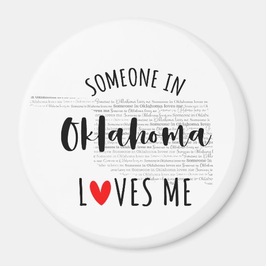 Iemand in Oklahoma houdt van me Magnet (Voorkant)