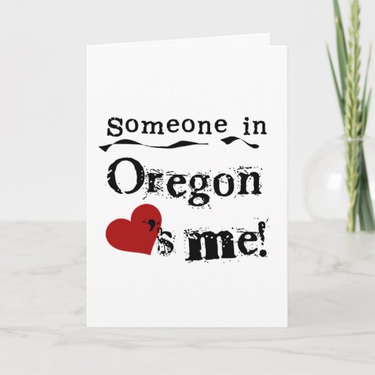 Iemand in Oregon houdt van me Kaart (Voorkant)
