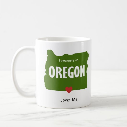 Iemand in Oregon Love Me Coffee and Tea Mok (Links)