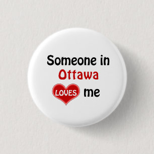 Iemand in Ottawa houdt van mij Ronde Button 3,2 Cm