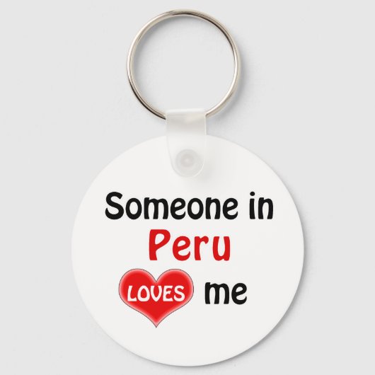 Iemand in Peru houdt van mij Sleutelhanger (Voorkant)