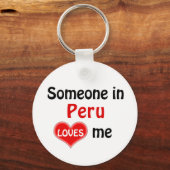 Iemand in Peru houdt van mij Sleutelhanger (Voorkant)