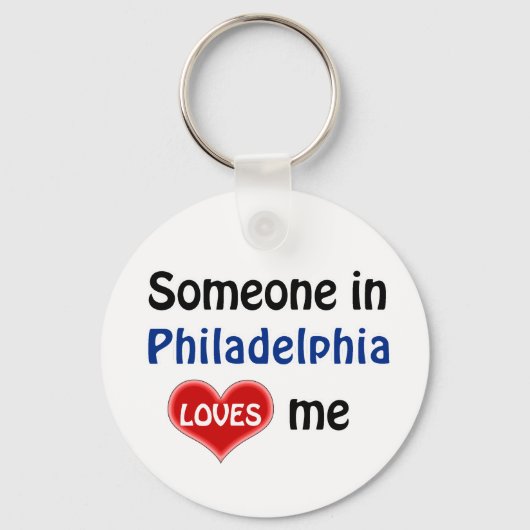 Iemand in Philadelphia houdt van me Sleutelhanger (Voorkant)