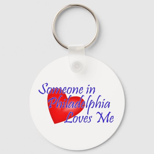 Iemand in Philadelphia houdt van mij Sleutelhanger (Voorkant)