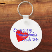 Iemand in Philadelphia houdt van mij Sleutelhanger (Voorkant)