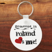 Iemand in Polen houdt van mij Sleutelhanger (Voorkant)
