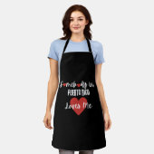 Iemand in Puerto Rico houdt van me Schort (Gedragen)