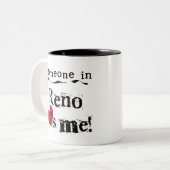 Iemand in Reno Tweekleurige Koffiemok (Voorkant links)