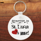 Iemand in Saint Lucia houdt van me Sleutelhanger (Voorkant)