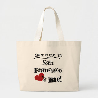 Iemand in San Francisco Grote Tote Bag