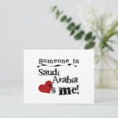 Iemand in Saudi-Arabië houdt van me Briefkaart (Staand voorkant)