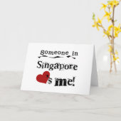 Iemand in Singapore houdt van me Kaart (Gele Bloem)