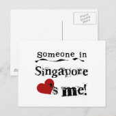 Iemand in Singapore houdt van mij Briefkaart (Voorkant / Achterkant)