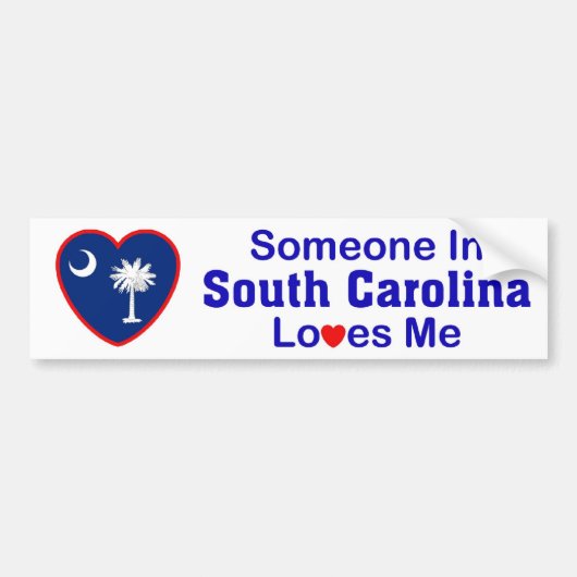 Iemand in South Carolina houdt van mij Bumpersticker (Voorkant)