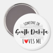 Iemand in South Dakota houdt van me Magnet (Voorkant / Achterkant)