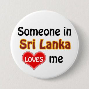 Iemand in Sri Lanka houdt van mij Ronde Button 7,6 Cm