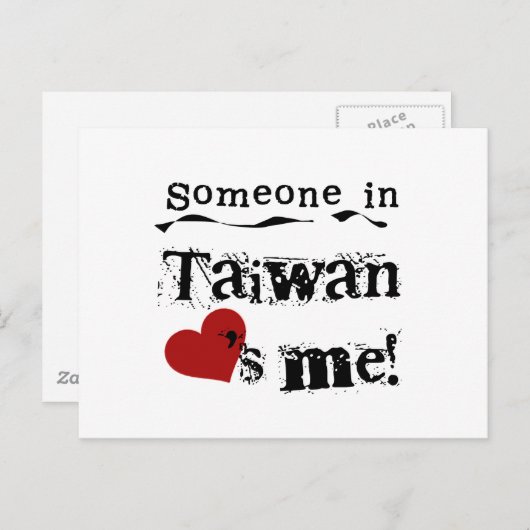 Iemand in Taiwan houdt van mij Briefkaart (Voorkant / Achterkant)