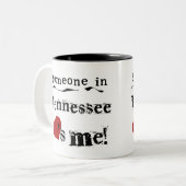 Iemand in Tennessee houdt van mij Tweekleurige Koffiemok (Voorkant links)