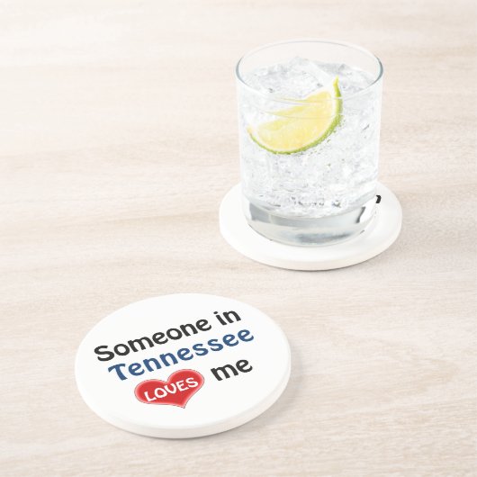 Iemand in Tennessee houdt van mij Zandsteen Onderzetter (Zijkant)
