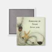 Iemand in Texas houdt van je - Magnet (Voorkant / Achterkant)