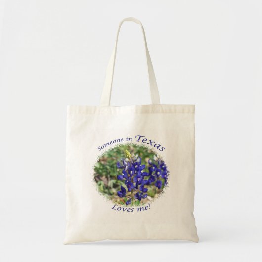 "Iemand in Texas houdt van me" Bluebonnet Canvas t Tote Bag (Voorkant)