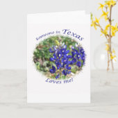 Iemand in Texas houdt van me Gift Kaart (Gele Bloem)