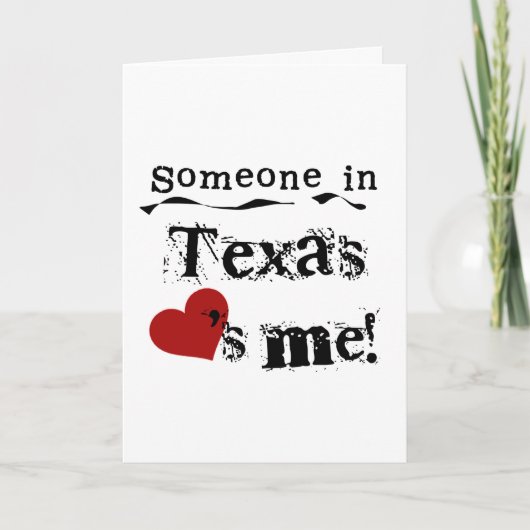 Iemand in Texas houdt van me Kaart (Voorkant)