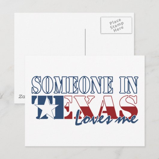 Iemand in Texas houdt van mij Briefkaart (Voorkant / Achterkant)