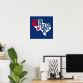 Iemand in Texas houdt van mij Poster (Thuiskantoor)