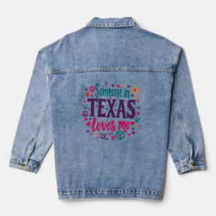 Iemand in Texas houdt van mij - Retro Texas Hippie Denim Jacket