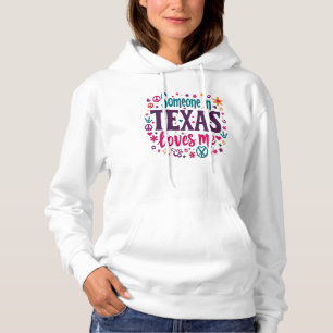 Iemand in Texas houdt van mij - Retro Texas Hippie Hoodie
